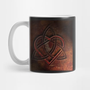 Celtic Knotwork Valentine Heart Rust Texture No 1 Mug